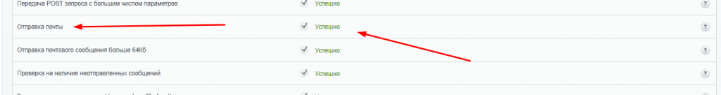 Проверка работы почты